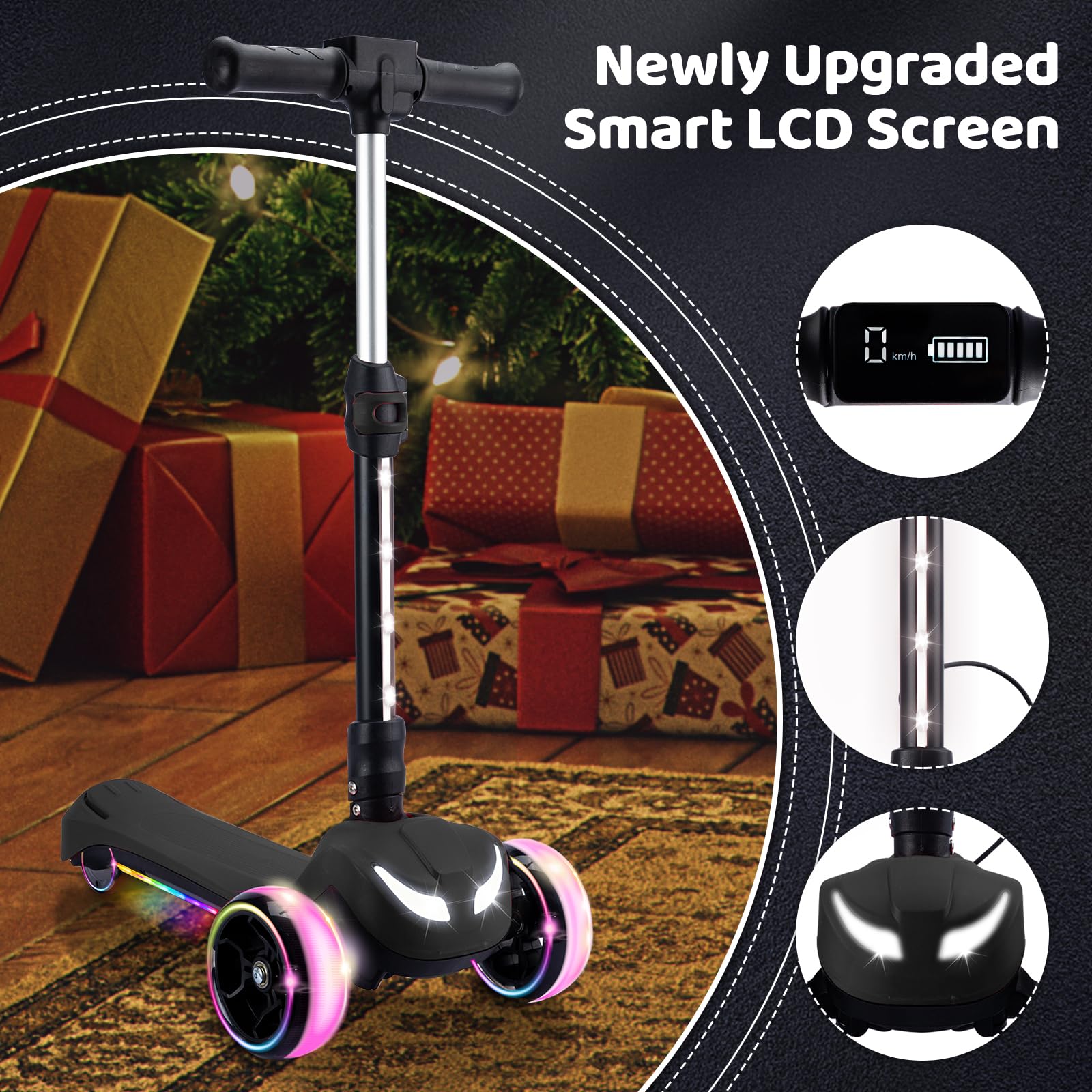 IRIMMY LED deck and wheels boost visibility and excitement during rides.