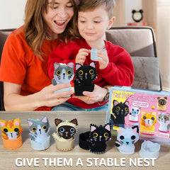 IROLEHOME crafts in action as kids sew and decorate kittens