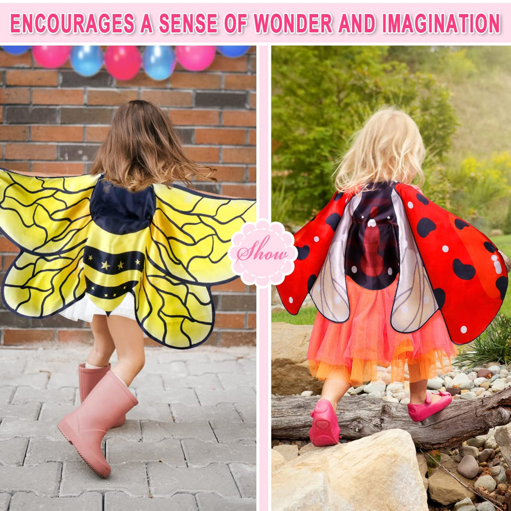 irolewin bee wings set for kids, lightweight and comfy for backyard adventures.