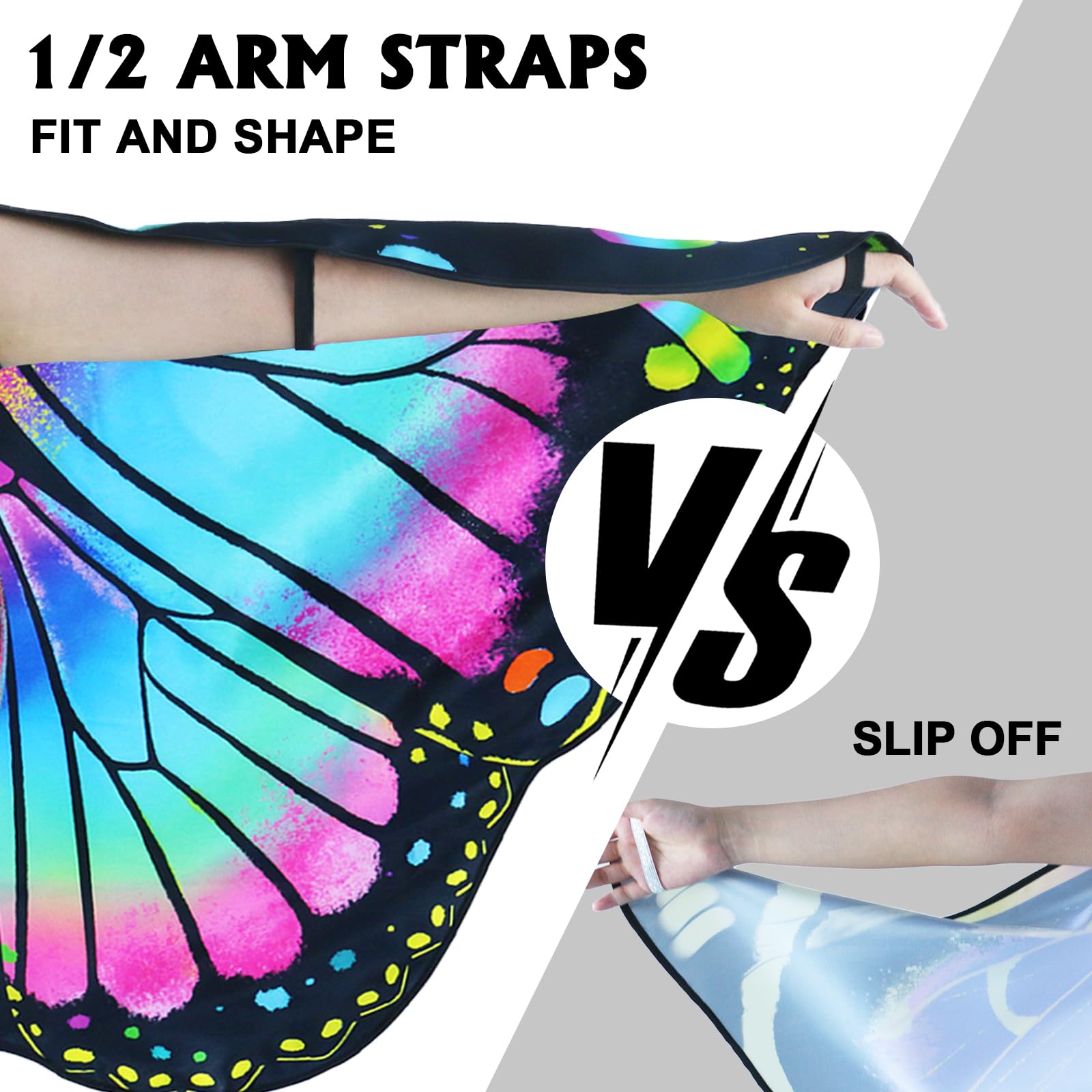 Durable iROLEWIN wings with 75D satin and reinforced edge binding
