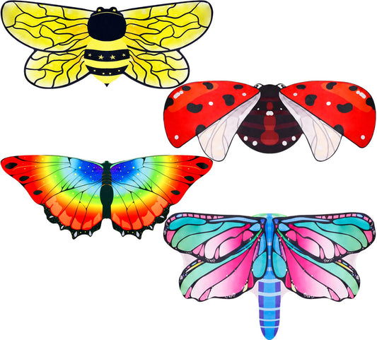 irolewin butterfly wings set for kids, vibrant colors for imaginative dress-up and pretend play.