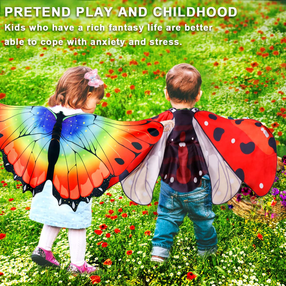 irolewin ladybug wings set for girls, bright hues fuel joyful pretend play.