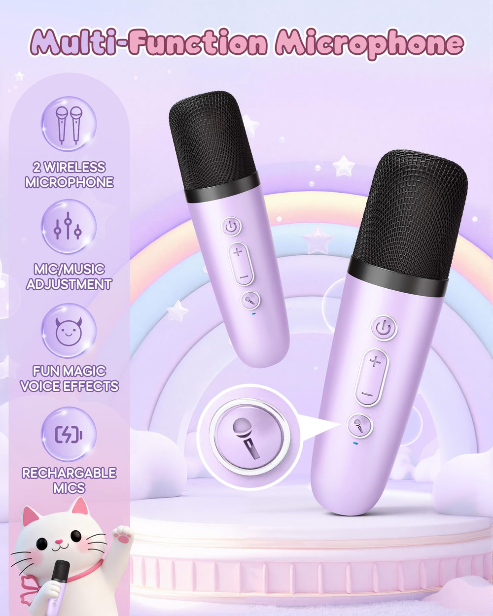 Crystal-clear sound with DSP for clear voices and minimal feedback.