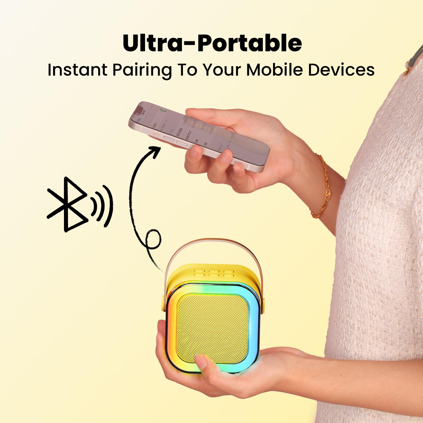 IROO compact design fits in kids' play spaces and travel bags.