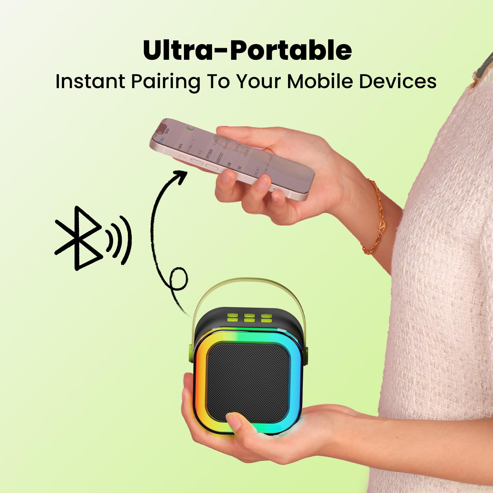IROO family night setup supports group karaoke at gatherings and sleepovers.