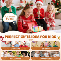 IROO karaoke machine with disco lights creating a lively kids' party atmosphere