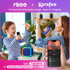 IROO karaoke machine in gift box ready for holidays and birthdays
