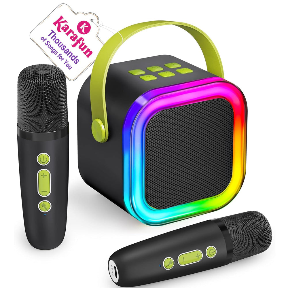 IROO karaoke machine for kids with a compact design for easy family setup.