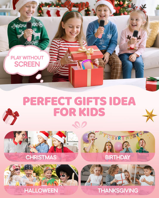 IROO karaoke machine twin wireless mics for lively family sing-alongs.