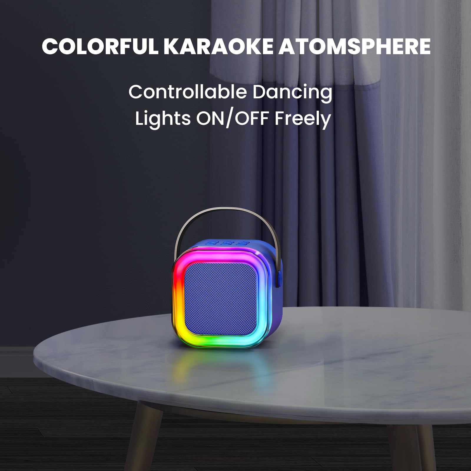 IROO karaoke machine volume control protecting kids ears