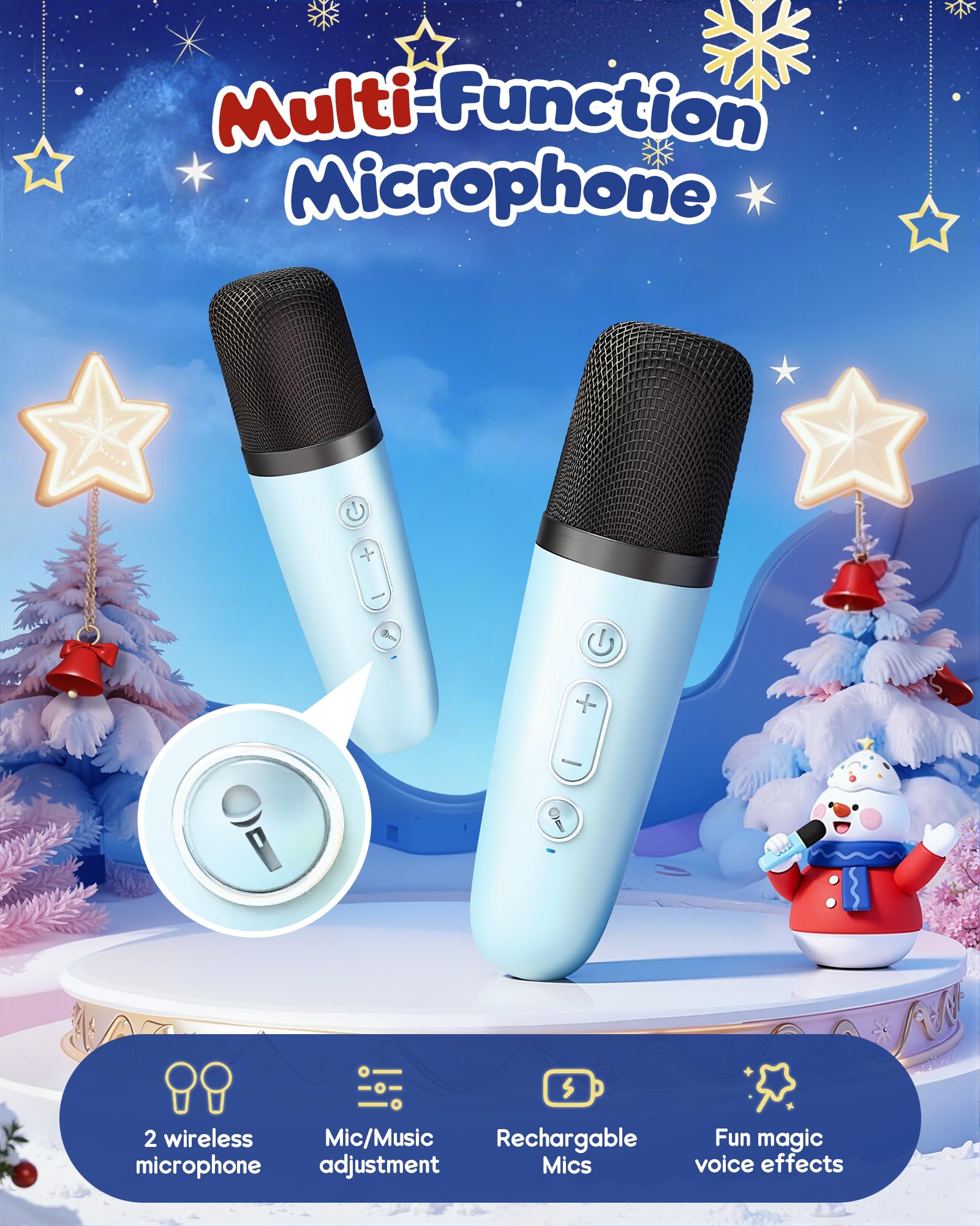 IROO built-in volume control for safe listening during kids' performances