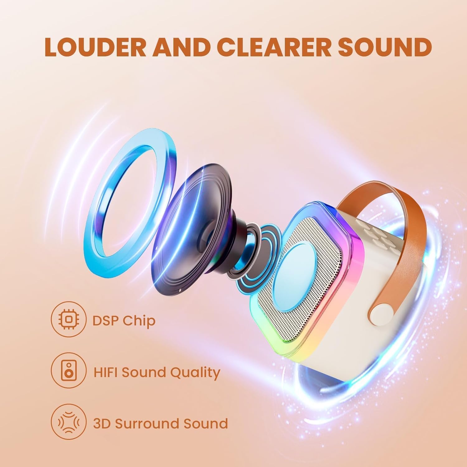 IROO two wireless mics paired for shared singing and family duets
