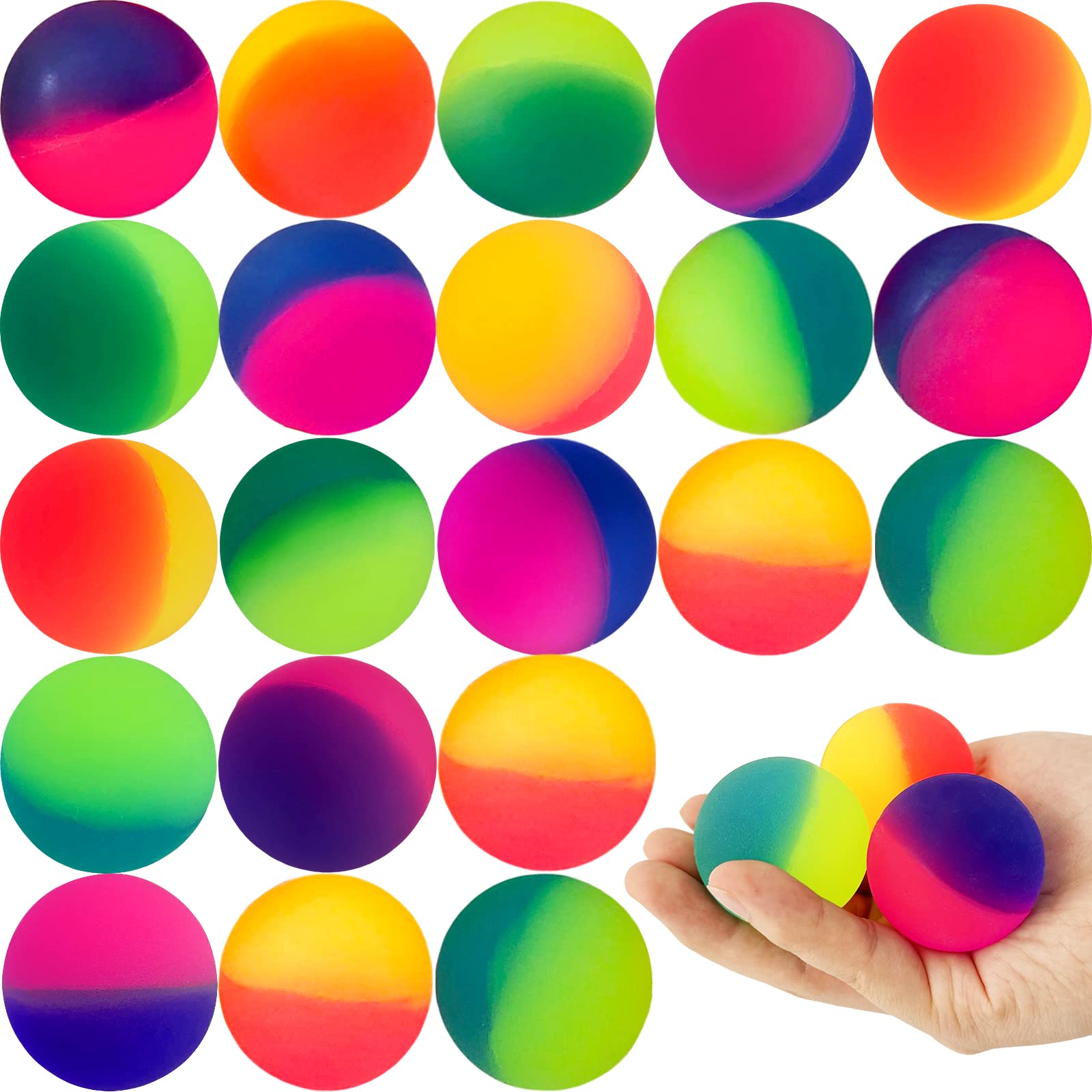 Irrmshr bouncy balls pack of 18 for party favors and classroom prizes