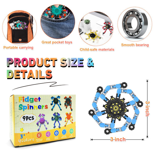 Irvotbes high-speed spinning bearings ensure smooth, long spins.