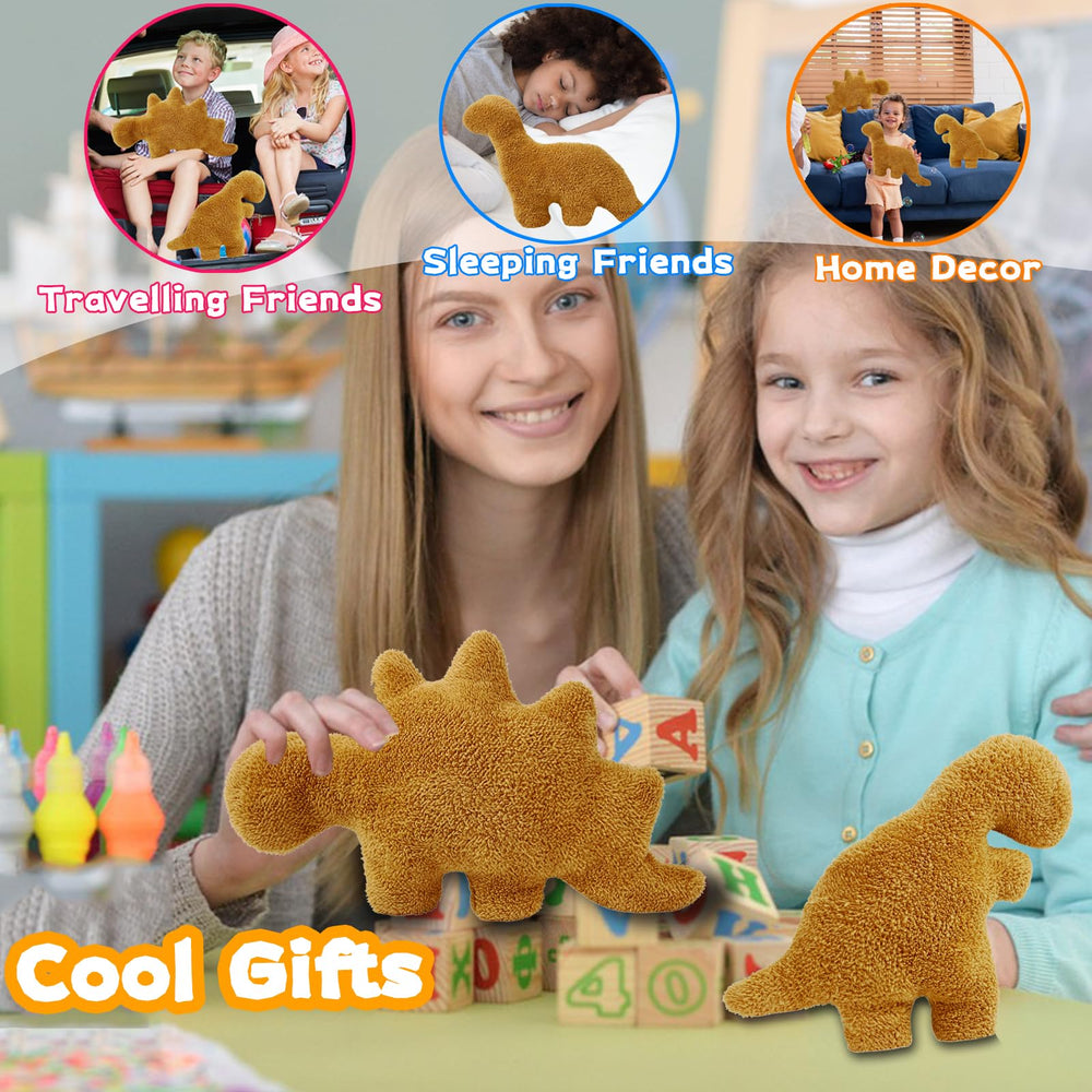 Isaacalyx dino nugget pillow Stegosaurus, playful decor element.