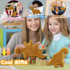 Isaacalyx dino nugget pillow Stegosaurus, playful decor element.