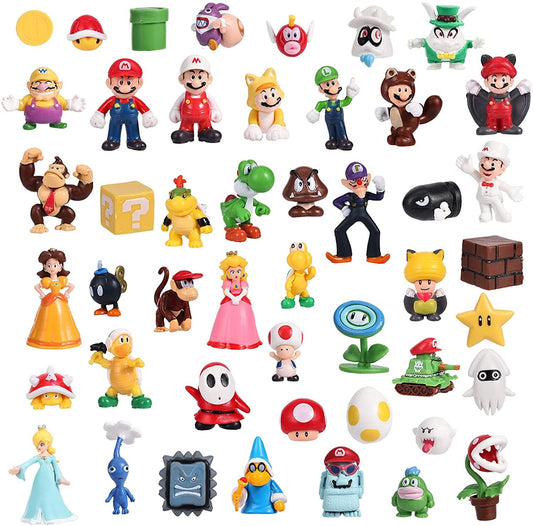 Isaneihas Mario figures set for display and gift ideas.
