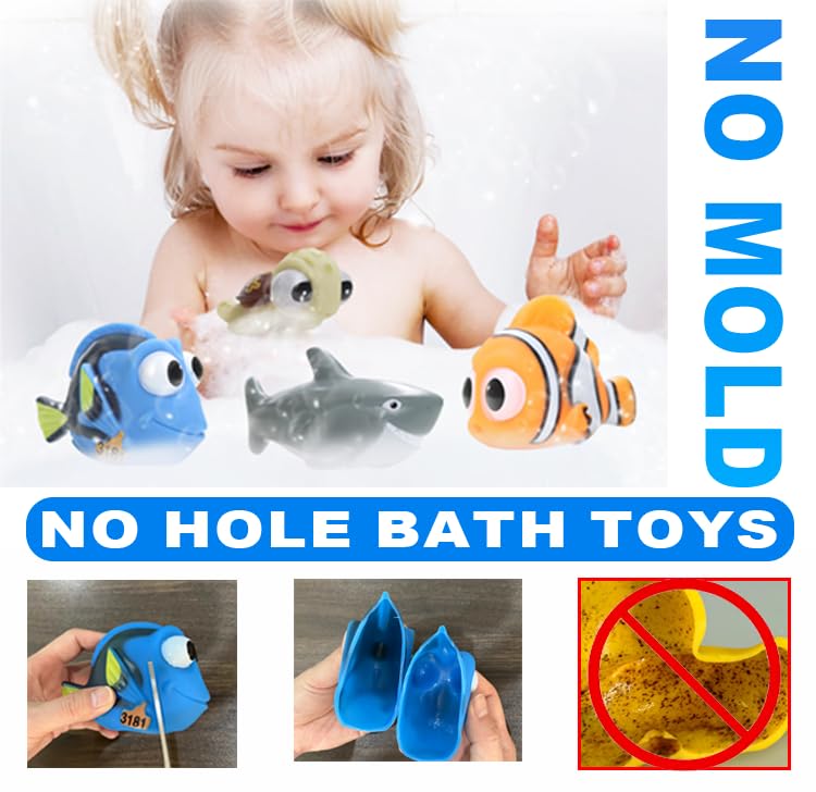 iseainno shark fishing net included for extra bath-time fun and organization.
