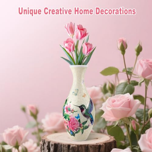 Iselyn 3D Puzzle Vase with detachable water cup for easy display.