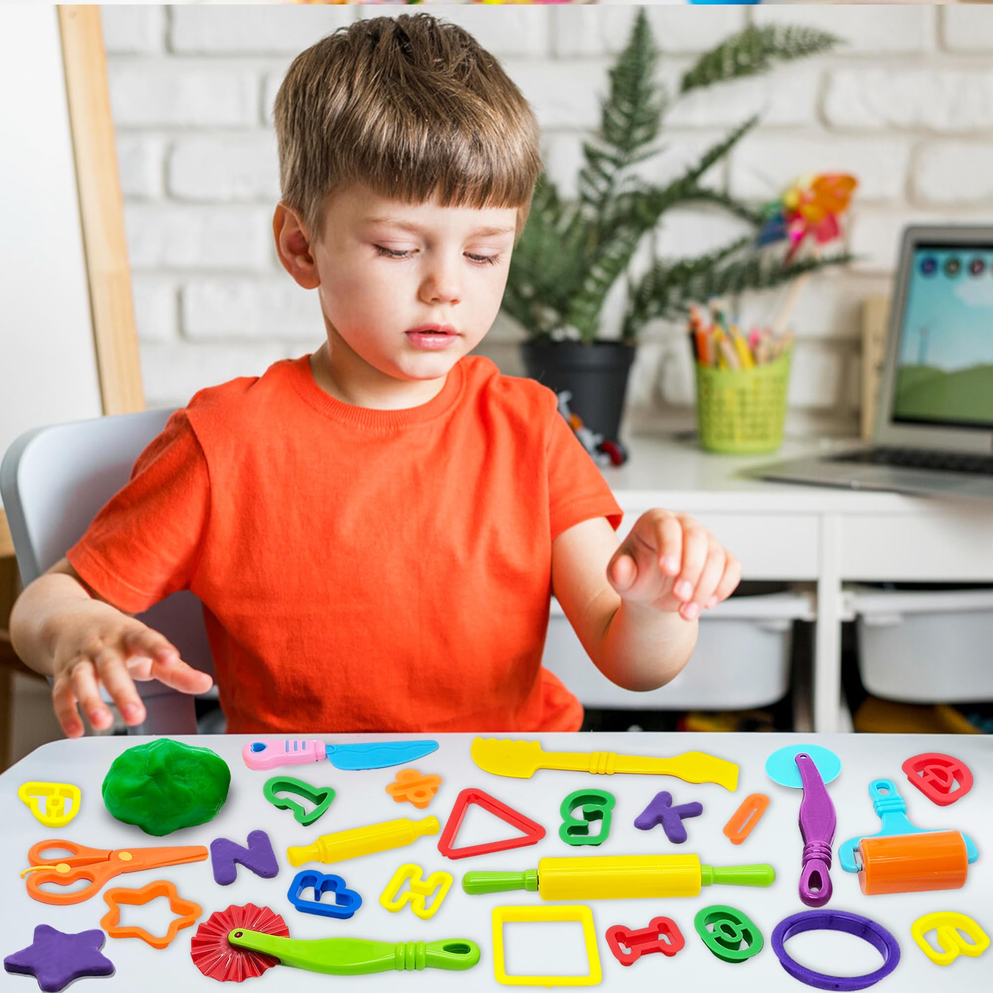 IShyan shape cutters arranged for colorful imaginative dough scenes