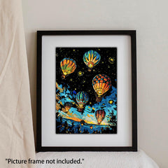 Iskueal framed scratch art display ready to decorate a desk