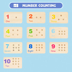 ISMETACU counting peg board with colorful pegs supports counting and pattern recognition.