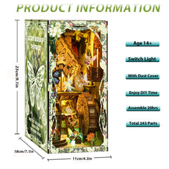 ISSEVE Book Nook Forest Elf Scene—vivid miniature detail for hobby enthusiasts.