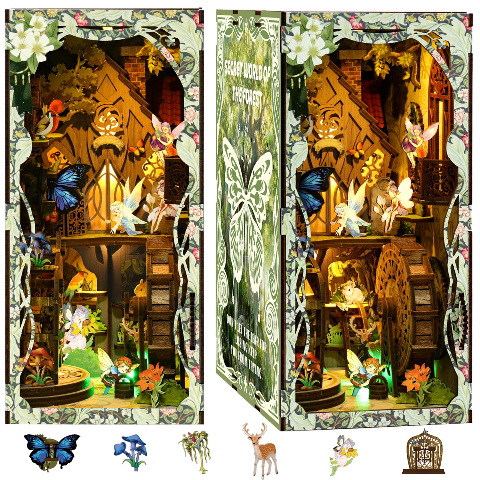 ISSEVE Book Nook Night Light Ready—gentle lighting for bedtime reading.