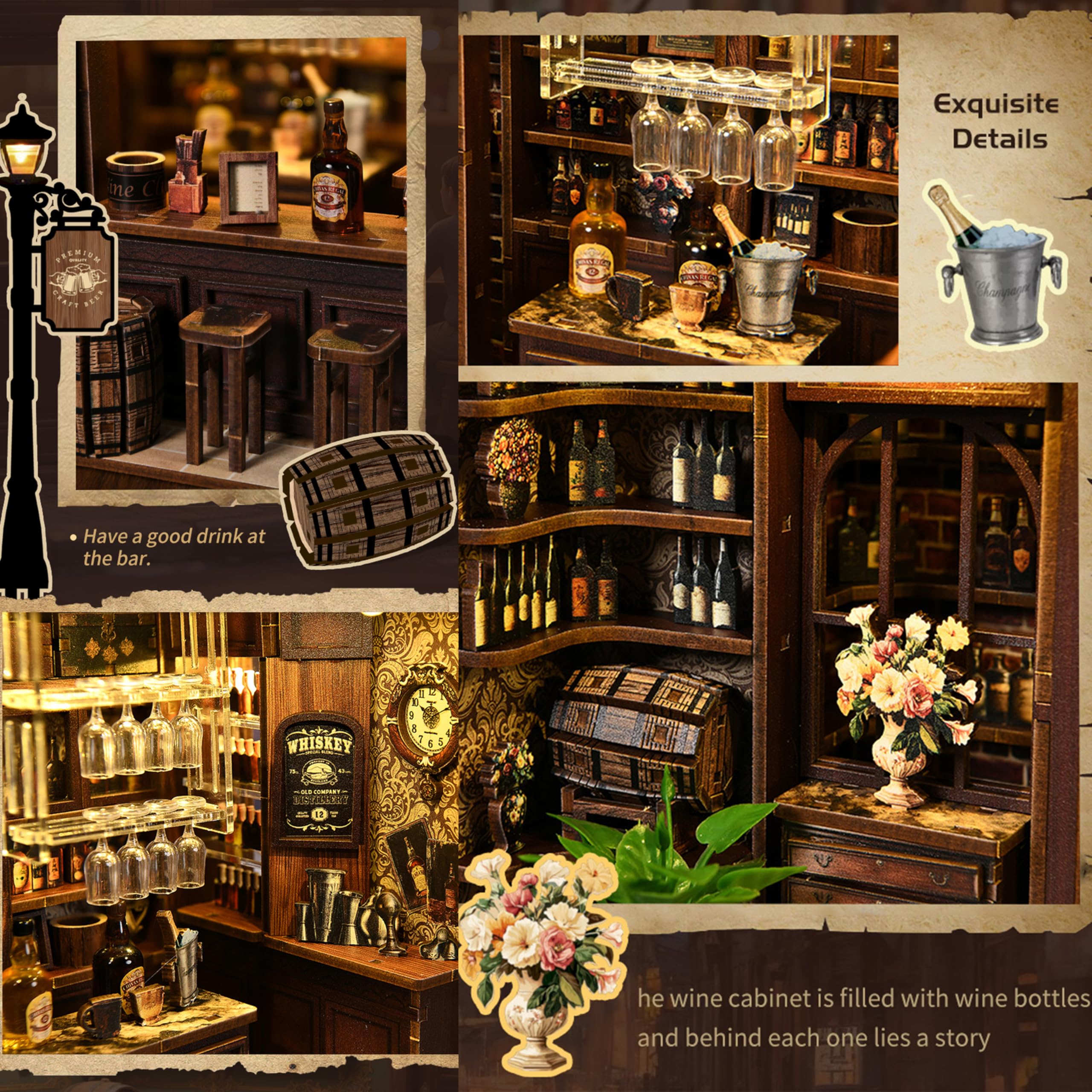 ISSEVE Book Nook openable scene reveals tiny moments