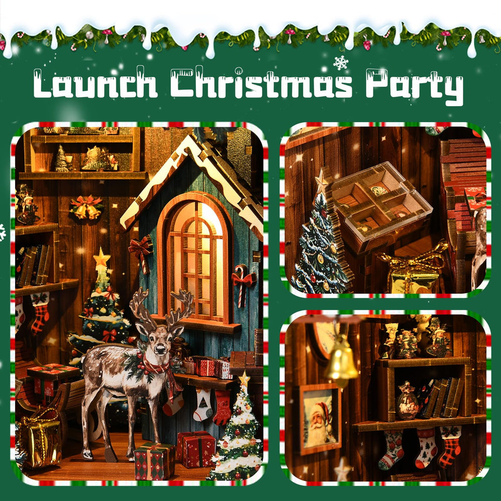 ISSEVE Christmas elk and tree accents enhance festive storytelling
