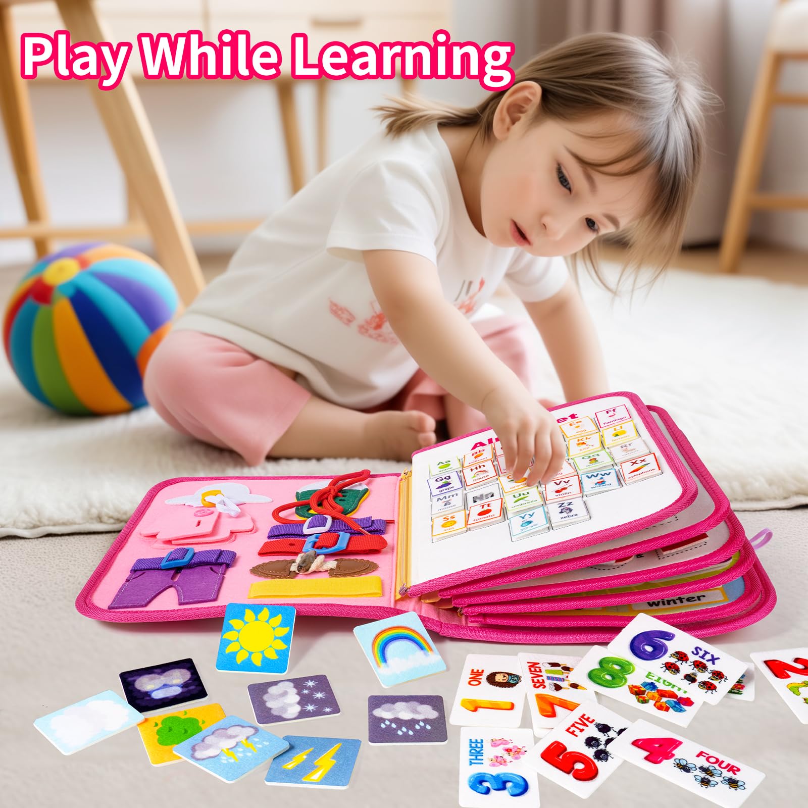 Issray alphabet and numbers page promoting early literacy and counting skills