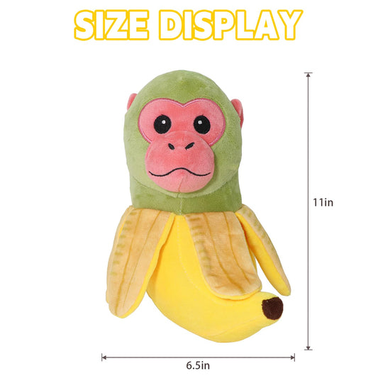 Italian Brainrot Plush Chimpanzini side view highlights portable size for travel and play.