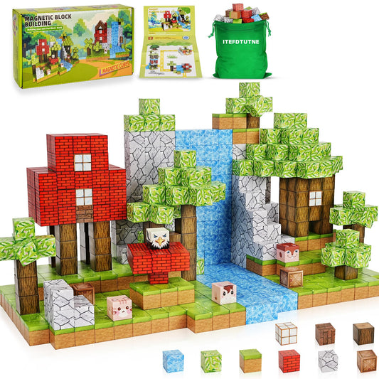 ITEFDTUTNE magnetic blocks world collection sparks imaginative play and STEM skills.