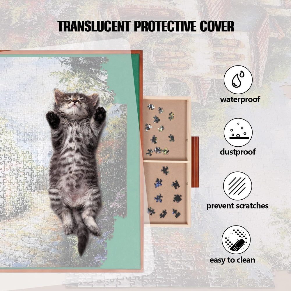 ITEFDTUTNE portable puzzle board for table, counter, or floor