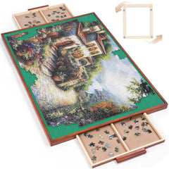 ITEFDTUTNE rotating puzzle board with drawers for organized assembly