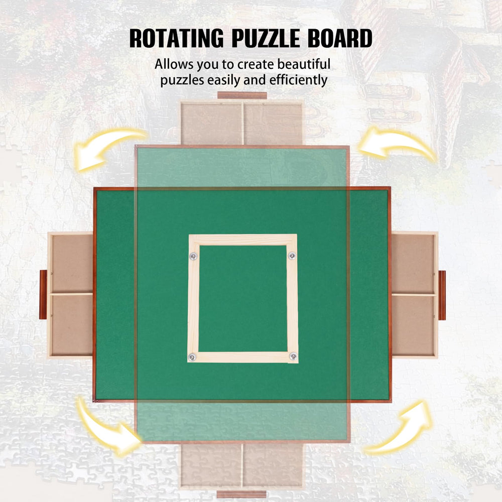 ITEFDTUTNE sturdy wooden puzzle table supports smooth piece placement