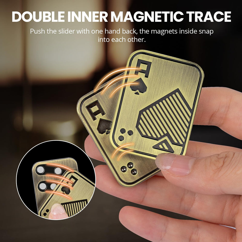 ITOKEY fidget slider close-up showing magnetic blocks engaging with satisfying click.