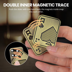 ITOKEY fidget slider close-up showing magnetic blocks engaging with satisfying click.