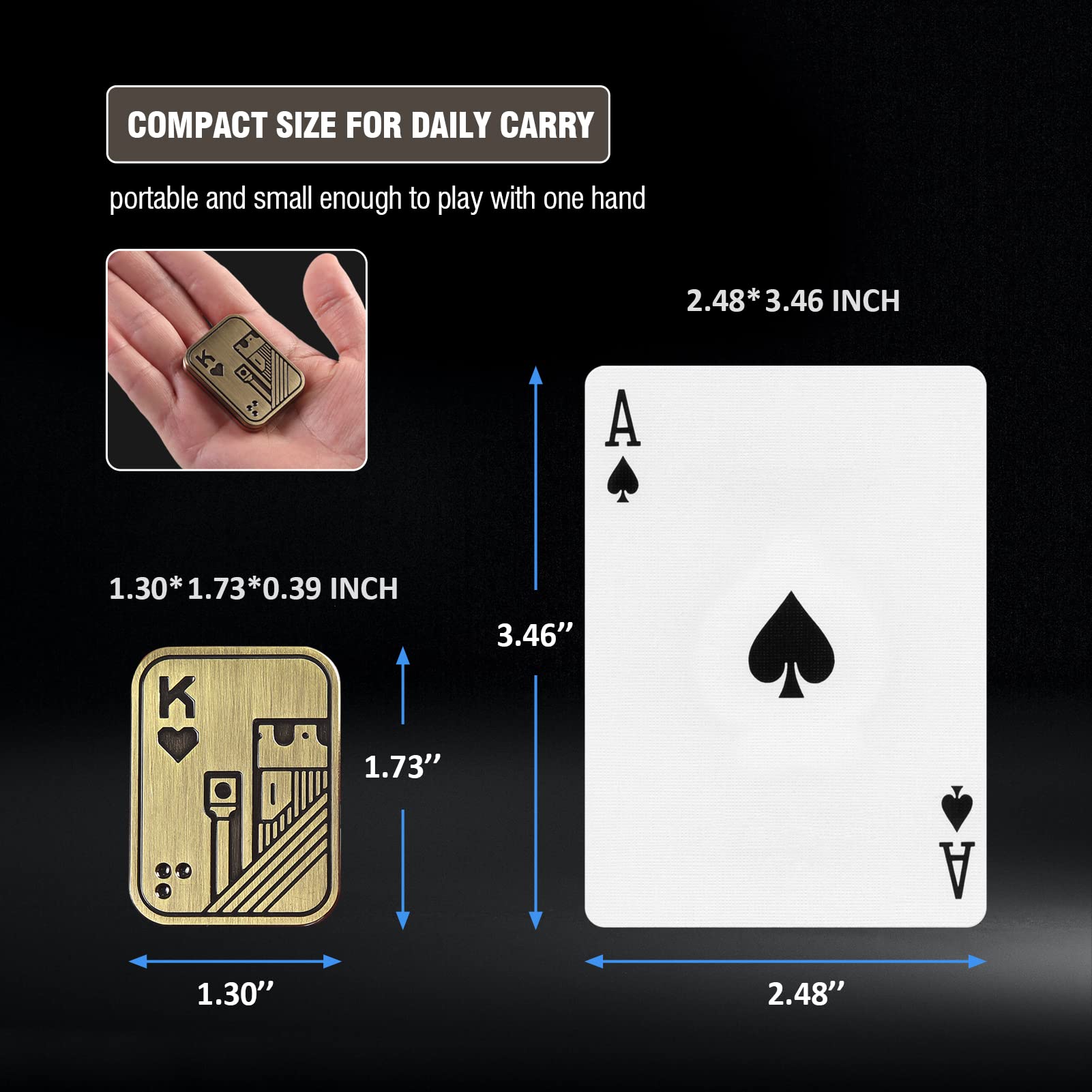 ITOKEY poker push card device in hand for pocket-friendly fun
