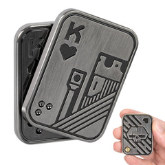 ITOKEY poker slider front detail with poker engraving, ideal for desk focus.