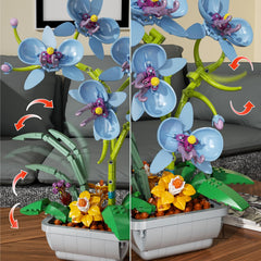 itshWOee Artificial blue orchid decor adds lasting color to any room.