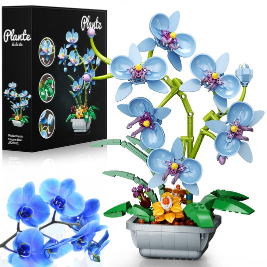 itshWOee Blue Orchid Bonsai assembly guide for home decor projects.
