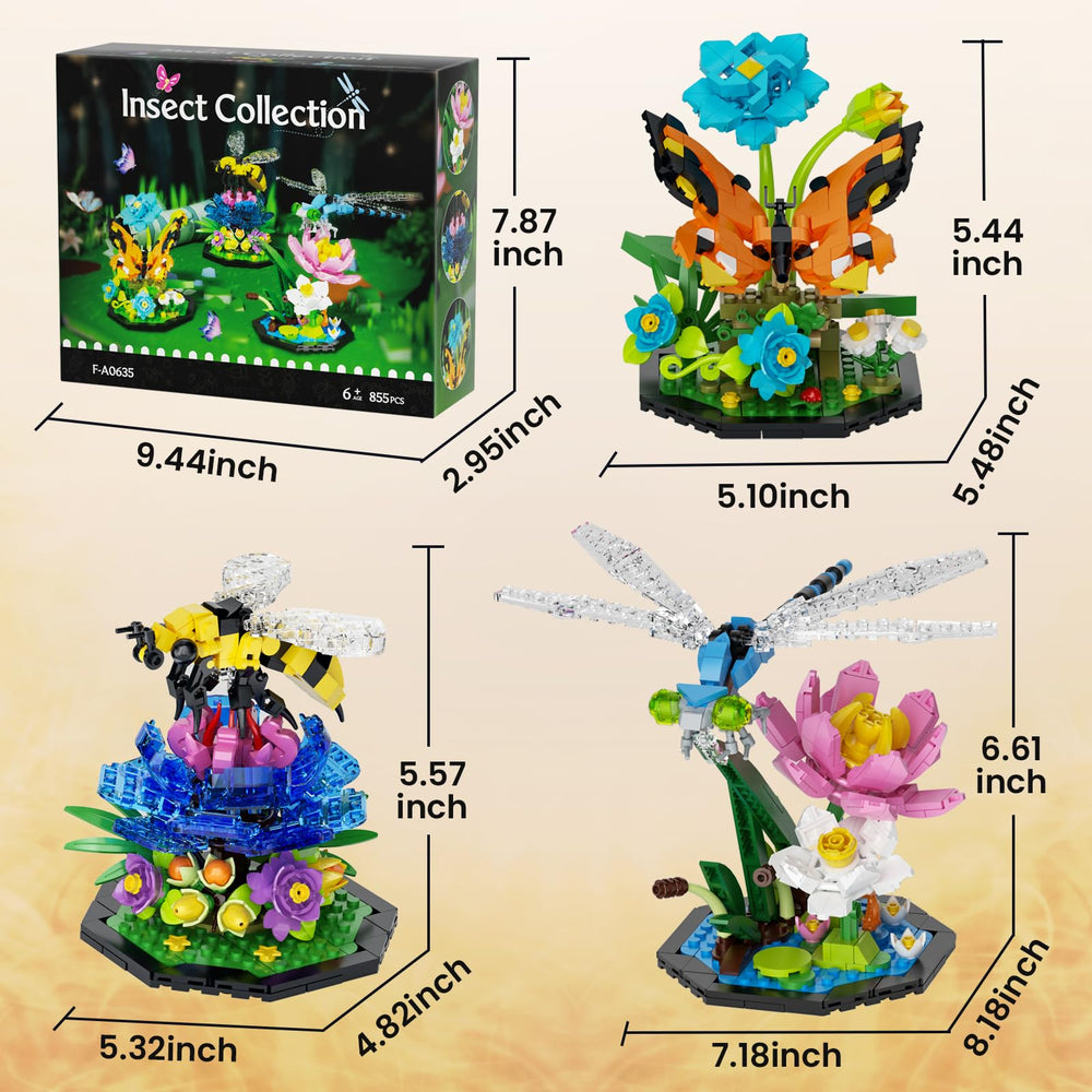 itshWOee Ideas Insect Collection Detailed display models; perfect for brick lovers and dioramas.