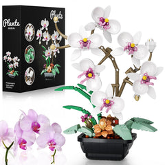 itshWOee Orchid Bonsai Assembly Kit showcases lifelike detail for home decor