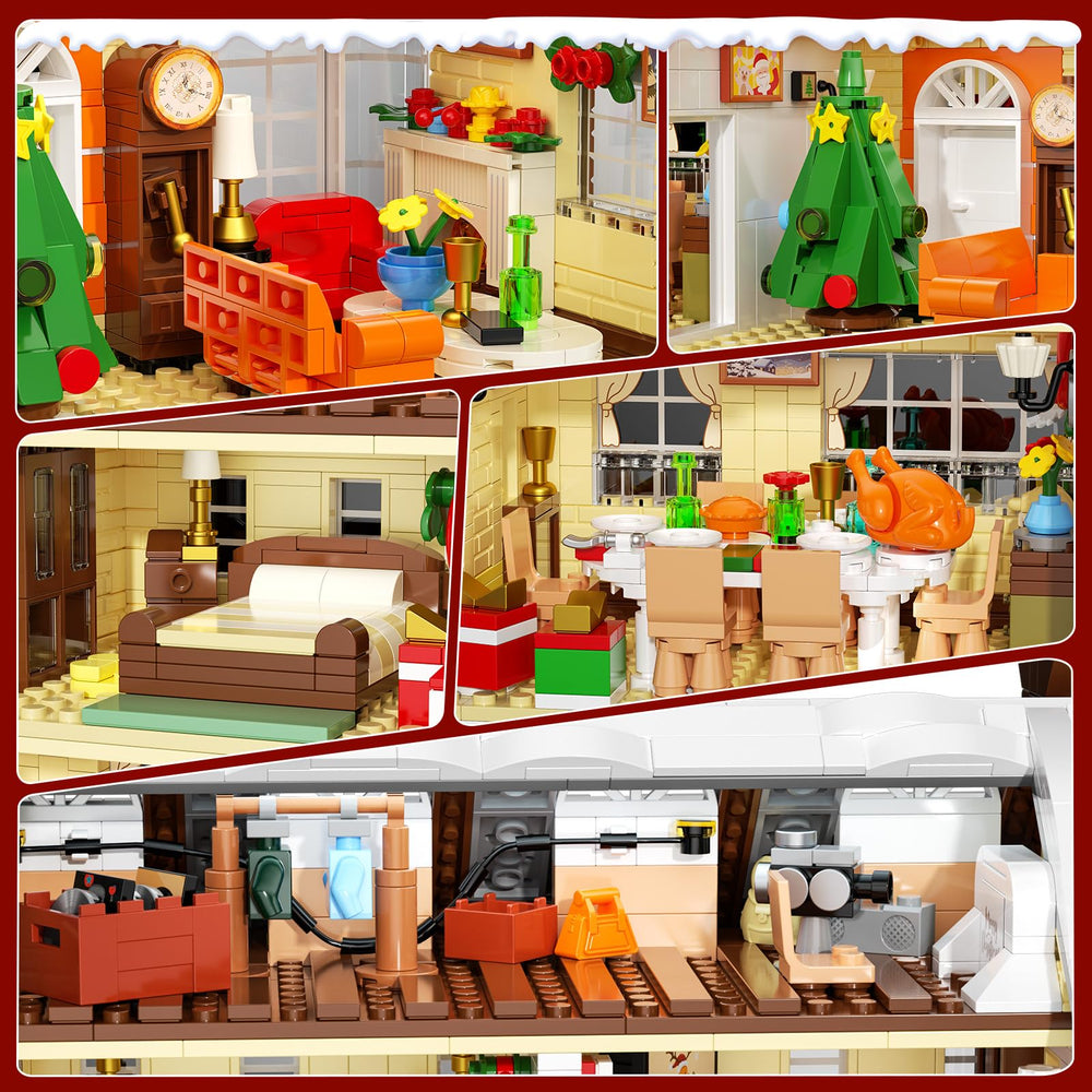 itshWOee Rich Christmas Decorations add trees and wreaths for ambience.
