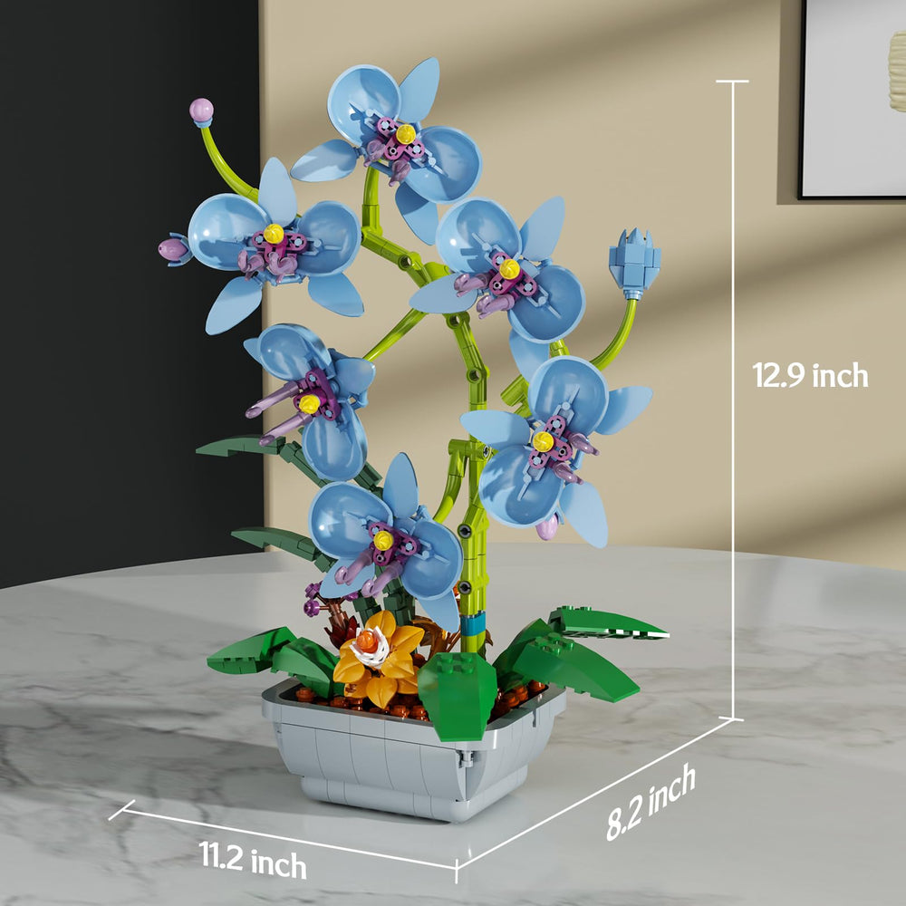 itshWOee Unique blue orchid detail showcases realistic petals and color.