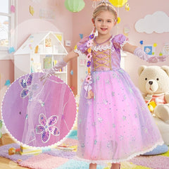iTVTi Princess Purple Dress suitable for Halloween and parties