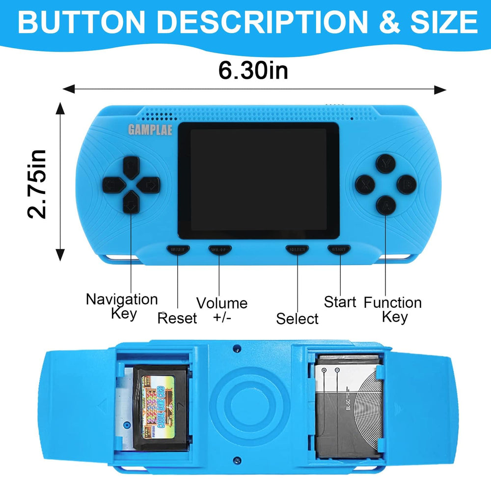 iucpss handheld games 3-inch hd screen image highlights clear visuals for young players