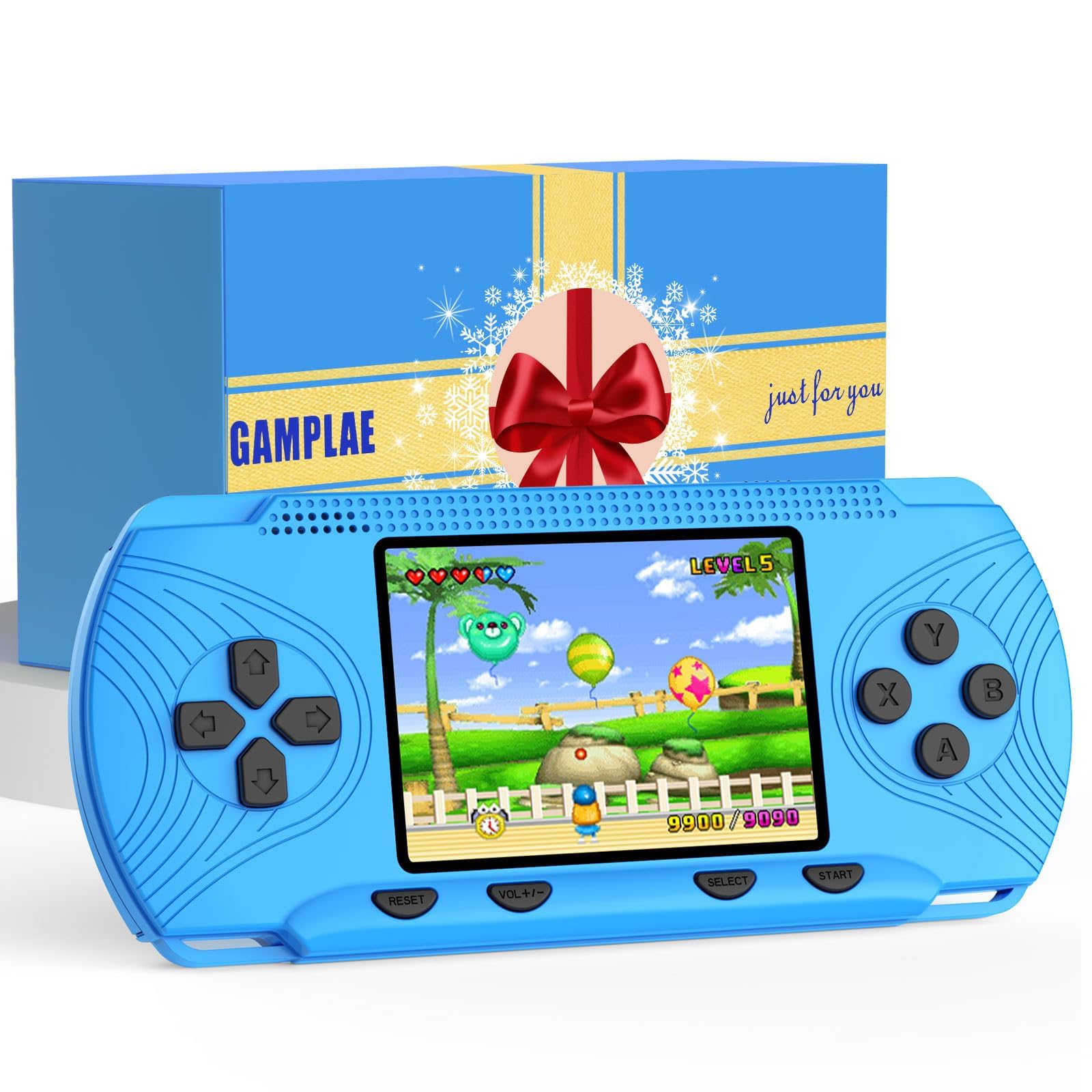 iucpss handheld games kids front view highlights portable design for travel and on the go play