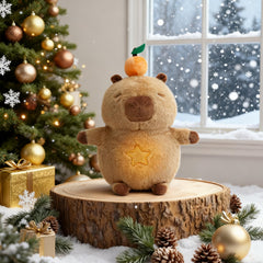 IUTOYYE Capybara plush is battery-powered for use at home or on travel.